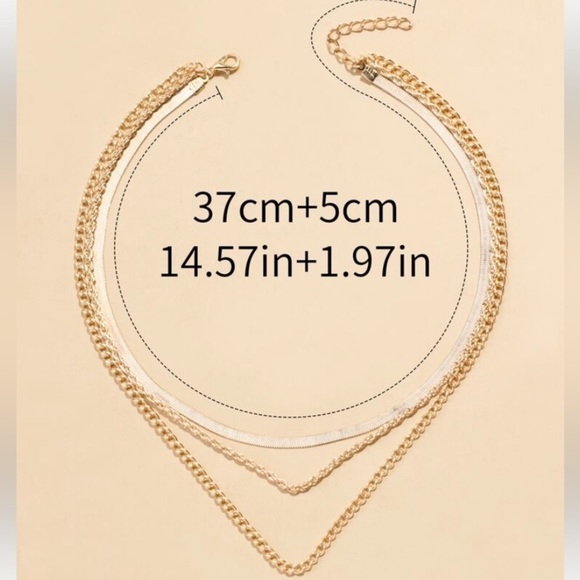 BOGO! 3 Chain Minimalist Chic layering Necklace set NEW Boutique - Picture 3 of 10